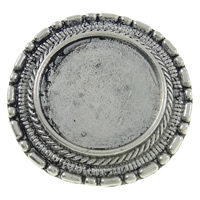 Zinklegierung Cabochon Einstellung, oval, plattiert, keine, frei von Kadmium, 26x25x4mm, Bohrung:ca. 1.5mm, verkauft von kg