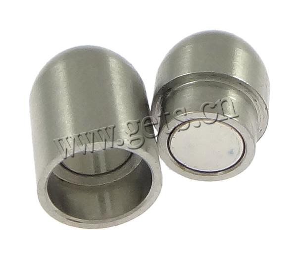 ラウンドステンレス鋼磁気クラスプ, ステンレス, 円柱型, メッキ, カスタマイズ, 無色, 19x10mm, 穴:約 6mm, 売り手 パソコン