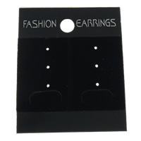 Earring Display Card, Plastic, Rectangle 