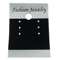 Earring Display Card, Plastic, Rectangle 