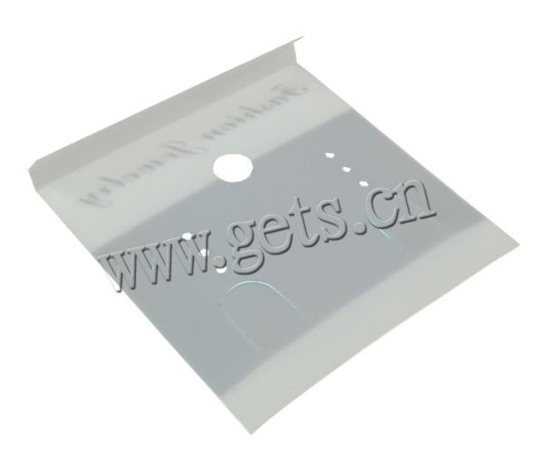 Ohrring Anzeige Karte, Kunststoff, Rechteck, 38x52x0.5mm, ca. 1000PCs/Tasche, verkauft von Tasche