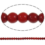 Synthetische Türkis Perlen, rund, Spritzlackierung, glänzend, rot, 8mm, Bohrung:ca. 1.5mm, Länge:ca. 16 ZollInch, ca. 55PCs/Strang, verkauft von Strang