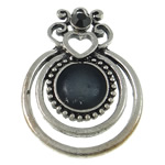 Zinc Alloy Enamel Pendants, Flat Round, plated, Customized & with rhinestone nickel, lead & cadmium free Approx 1.5mm 