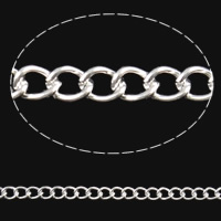 Iron Twist Oval Chain, plated lead & cadmium free 