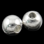 Perles de gros trou en alliage de zinc, Rond, Placage, lisse & grand trou, plus de couleurs à choisir, sans cadmium, 7mm Environ 2.5mm, Vendu par kg