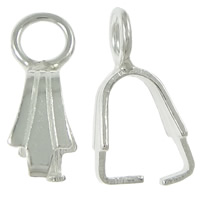 Sterlingsilber Kneifen Schlaufe, 925 Sterling Silber, plattiert, keine, Bohrung:ca. 2x1.5mm, verkauft von PC