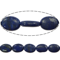 Natürlichen Lapislazuli Perlen, natürlicher Lapislazuli, oval, 20x15x6mm, Bohrung:ca. 1mm, Länge:15.5 ZollInch, 17SträngeStrang/kg, 19PCs/Strang, verkauft von kg