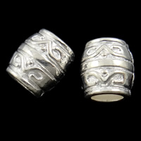 Zinc Alloy European Beads, Tube, plated Approx 4mm, Approx 