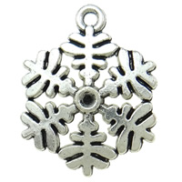 Pendentifs de Noël en alliage de zinc, flocon de neige, Placage, plus de couleurs à choisir, protéger l'environnement, sans nickel, plomb et cadmium Environ 1.5mm, Environ Vendu par kg