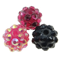 Resin Rhinestone Beads, Round Approx 1.5mm 