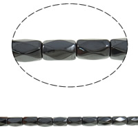 Magnetic Hematite Beads, Tube, faceted, black Approx 2mm Inch [