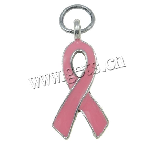 Conciencia de la cinta colgante, aleación de zinc, con esmalte, Cinta de la Conciencia, chapado, esmalte, más colores para la opción, 21x10x1.5mm, agujero:aproximado 3.5mm, Vendido por UD