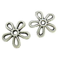 Zink Legierung Perlenkappen, Zinklegierung, Blume, plattiert, keine, 12x2mm, Bohrung:ca. 1.5mm, 1000PCs/Tasche, verkauft von Tasche