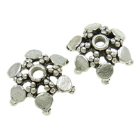 Zinc Alloy Bead Caps, Flower, plated, 6 petal nickel, lead & cadmium free Approx 1.5mm 