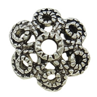 Tapa de abalorio de aleación de zinc, Flor, chapado, más colores para la opción, 12x3mm, agujero:aproximado 2mm, Vendido por UD