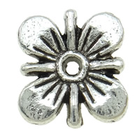 Zink Legierung Perlenkappen, Zinklegierung, Blume, plattiert, keine, frei von Nickel, Blei & Kadmium, 12x5mm, Bohrung:ca. 1mm, 2000PCs/Tasche, verkauft von Tasche