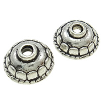 Zink Legierung Perlenkappen, Zinklegierung, Blume, plattiert, keine, Grade A, 10x4mm, Bohrung:ca. 1.5mm, ca. 1420PCs/kg, verkauft von kg