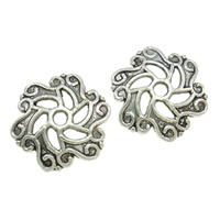 Zinc Alloy Bead Caps, Flower, plated cadmium free Approx 1.5mm 