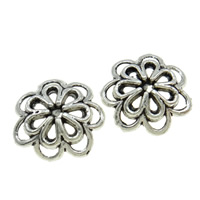 Zinc Alloy Bead Caps, Flower nickel, lead & cadmium free Approx 1.5mm 