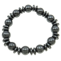 Hematite Pulsera, diferentes estilos para la opción, Grado A, 10mm, longitud:7.5 Inch, Vendido por Sarta