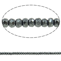 Perles hématite non-magnétique, hématite non magnétique, rondelle, normes différentes pour le choix, noire, grade A Environ 0.7-0.8mm Environ 16 pouce, Vendu par brin