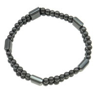 Hematite Pulsera, diferentes estilos para la opción, Grado A, 4x10mm, longitud:7.5 Inch, Vendido por Sarta