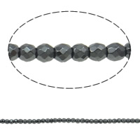 Perles hématite non-magnétique, hématite non magnétique, Rond, normes différentes pour le choix & facettes, noire, grade A Environ 16 pouce, Vendu par brin