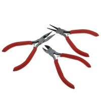 Ferronickel Plier Set, with Plastic, red - 126mm 