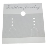 Earring Display Card, Plastic, Rectangle 