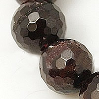 Abalorios De Granate Natural, Esférico, Enero Birthstone & facetas, 4mm, agujero:aproximado 1mm, longitud:aproximado 15 Inch, aproximado 89PCs/Sarta, Vendido por Sarta