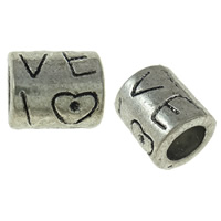 Zinc Alloy Tube Beads nickel, lead & cadmium free Approx 5mm 