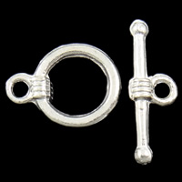 Zinc Alloy Toggle Clasp, Round, single-strand cadmium free 