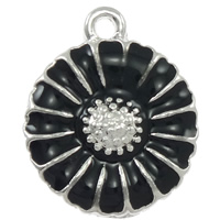 Zinc Alloy Enamel Pendants, Flower, plated nickel free Approx 2mm 