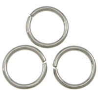 Maschine Cut Edelstahl Closed Sprung-Ring, 304 Edelstahl, Kreisring, originale Farbe, 1x7mm, ca. 7936PCs/kg, verkauft von kg