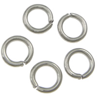 Maschine Cut Sterling Silber Closed Sprung-Ring, 316 Edelstahl, Kreisring, originale Farbe, 0.7x4mm, ca. 17482PCs/kg, verkauft von kg