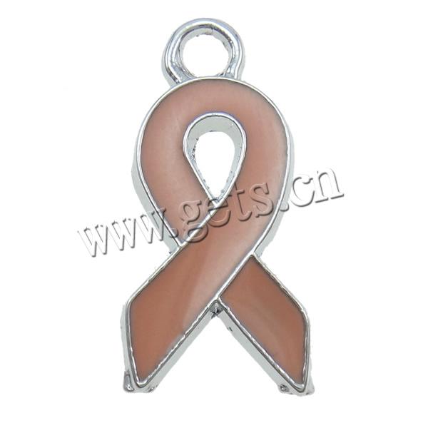 Conciencia de la cinta colgante, aleación de zinc, con esmalte, Cinta de la Conciencia, chapado, esmalte, más colores para la opción, 21x10mm, Vendido por UD