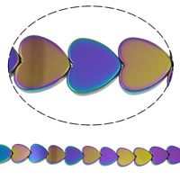ノンマグネティックヘマタイト ビーズ, ハート形, メッキ, 無色, 穴:約 1mm, 長さ:約 15.7 インチ, 売り手 ストランド