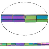 hématite non magnétique goutte, tube, Placage, plus de couleurs à choisir Environ 1mm Environ 15.7 pouce, Vendu par brin