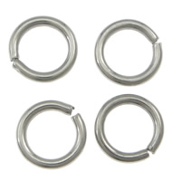 Maschine Cut Sterling Silber Closed Sprung-Ring, 316 Edelstahl, Kreisring, originale Farbe, 0.8x4.2mm, ca. 30769PCs/kg, verkauft von kg