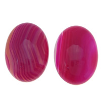 Achat Cabochon, Rosa Achat, flachoval, flache Rückseite & Streifen, 30x22mm, verkauft von PC