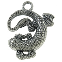 Zinc Alloy Animal Pendants, Gecko, plated Approx 3mm, Approx 