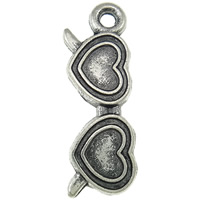 Zinc Alloy Heart Pendants, plated Approx 2mm, Approx 