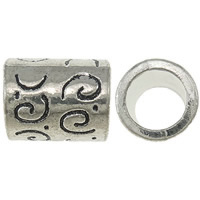 Abalorios de Aleación de Zinc Tubo, chapado, más colores para la opción, 9.5x8mm, agujero:aproximado 5.5mm, aproximado 665PCs/KG, Vendido por KG