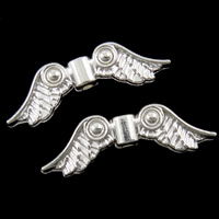 Zinc Alloy Angel Wing Beads, plated Approx 1mm 