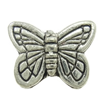 Zinklegierung Tier Perlen, Schmetterling, plattiert, keine, Grade A, 15x10x3mm, Bohrung:ca. 1mm, ca. 1200PCs/kg, verkauft von kg