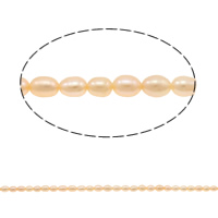 Бусины из искусственного пресноводного жемчуга в форме риса, Пресноводные жемчуги, Рисообразная, натуральный, Много цветов для выбора, Оценка, 4-5mm, отверстие:Приблизительно 0.8mm, длина:15 дюймовый, продается Strand