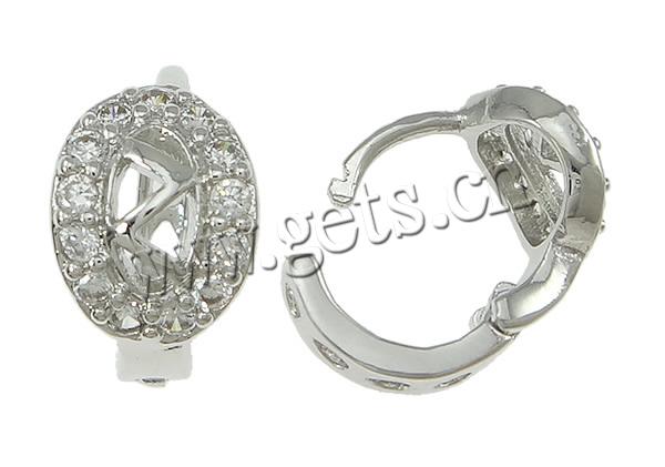 Befestiger Zirkonia Messing Ohrring, plattiert, Micro pave Zirkonia, keine, 8x12x14mm, verkauft von Paar