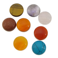 Gemstone Cabochons, Dome, flat back 