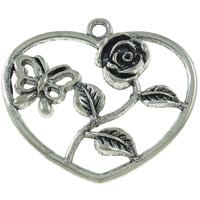 Zinc Alloy Heart Pendants, plated Approx 4mm, Approx 