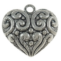 Zinc Alloy Heart Pendants, plated Approx 2mm, Approx 